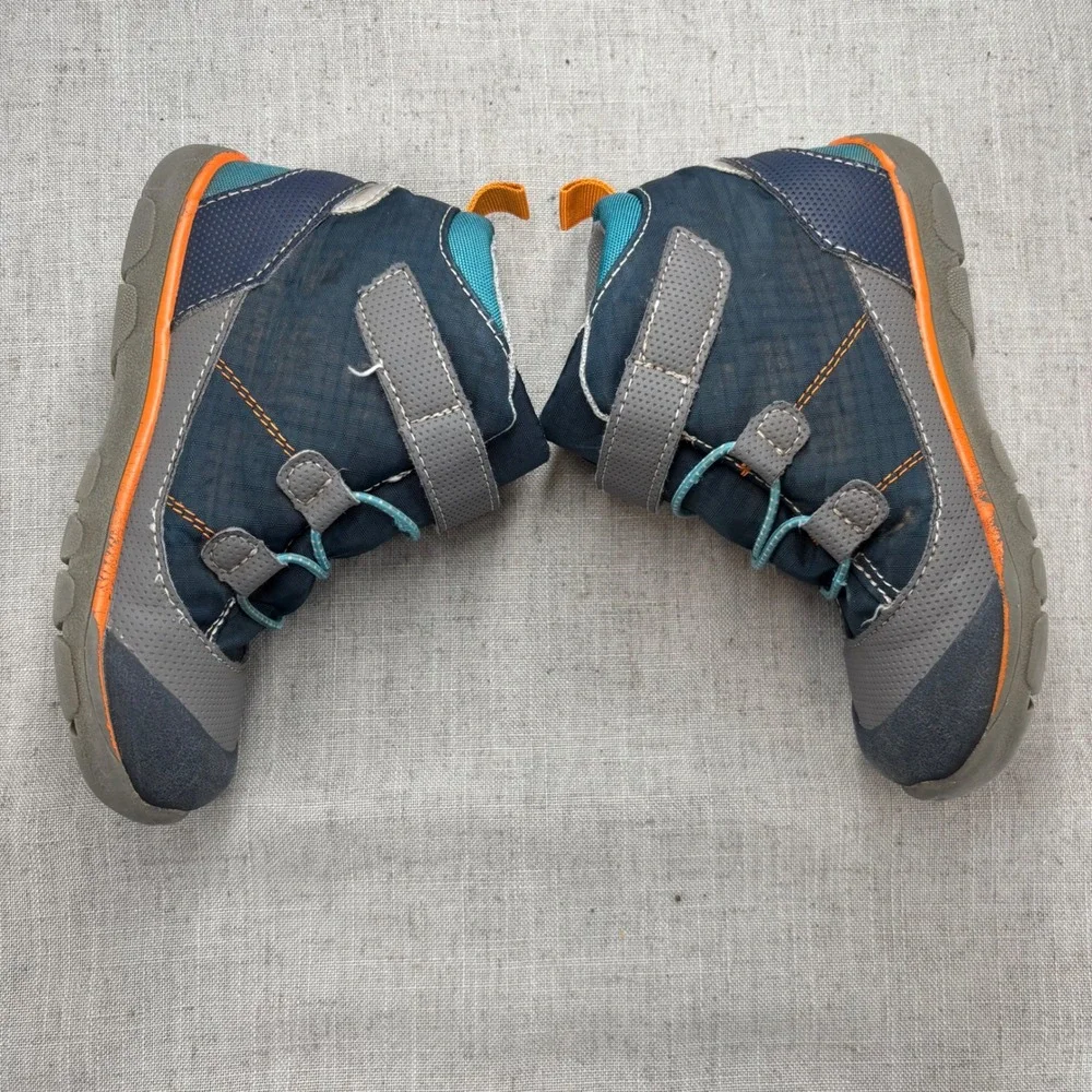 See Kai Run Sam II Waterproof Navy Blue Gray Orange Winter Boots Kids Size 11